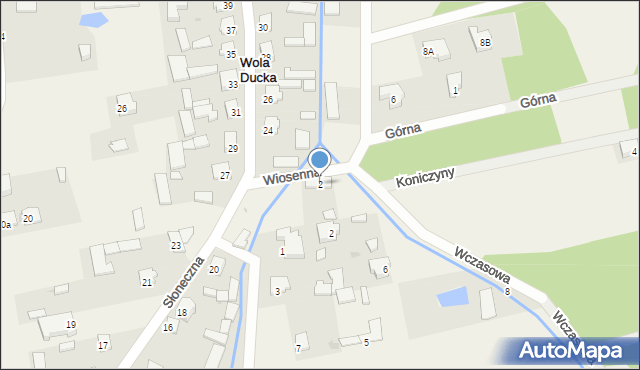 Wola Ducka, Wiosenna, 2, mapa Wola Ducka