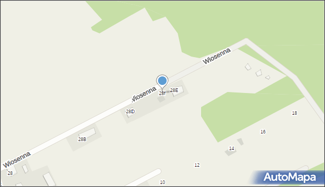 Wola Ducka, Wiosenna, 28f, mapa Wola Ducka