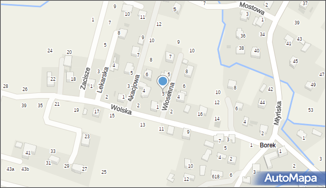 Wola Filipowska, Wiosenna, 3, mapa Wola Filipowska