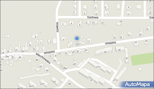 Wolbrom, Wiejska, 11, mapa Wolbrom