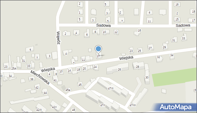 Wolbrom, Wiejska, 17, mapa Wolbrom