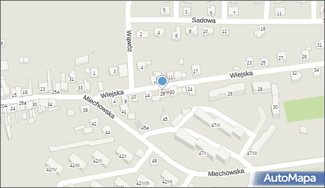 Wolbrom, Wiejska, 18, mapa Wolbrom