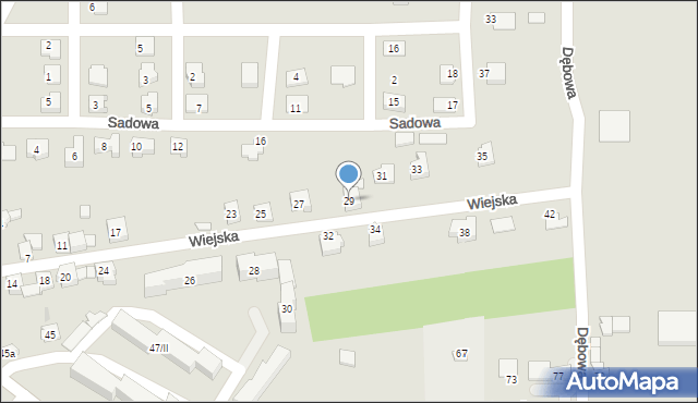 Wolbrom, Wiejska, 29, mapa Wolbrom