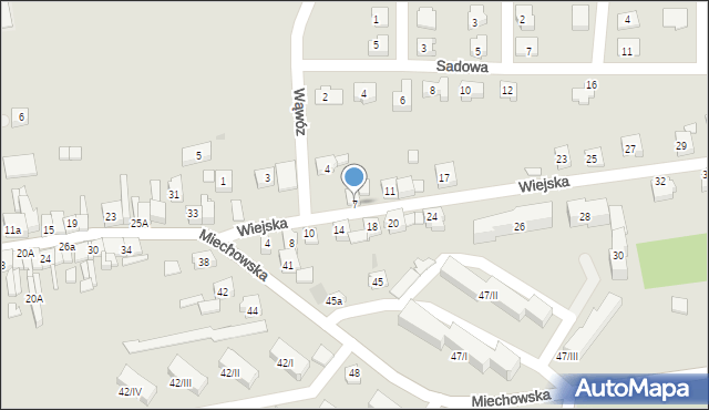 Wolbrom, Wiejska, 7, mapa Wolbrom