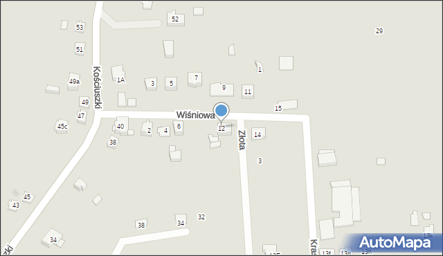 Wolbrom, Wiśniowa, 12, mapa Wolbrom