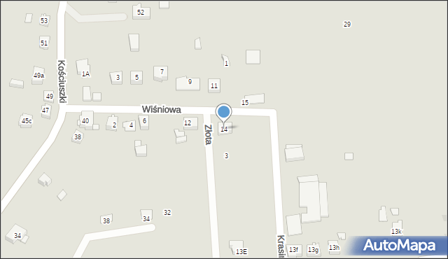 Wolbrom, Wiśniowa, 14, mapa Wolbrom
