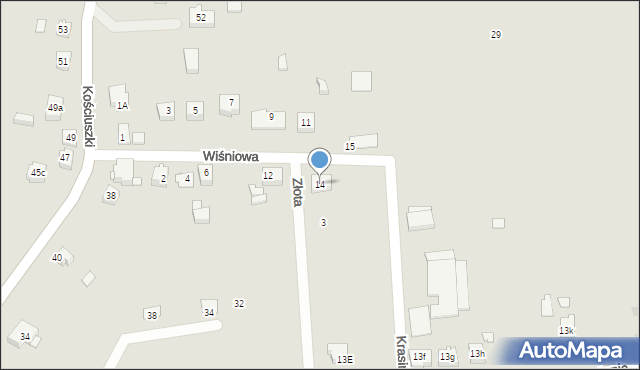 Wolbrom, Wiśniowa, 14, mapa Wolbrom