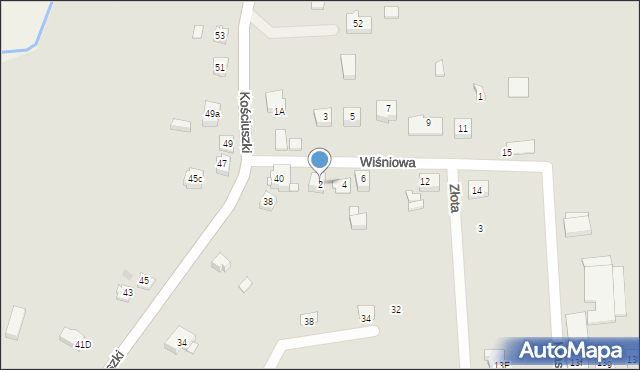 Wolbrom, Wiśniowa, 2, mapa Wolbrom