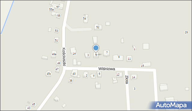 Wolbrom, Wiśniowa, 5, mapa Wolbrom