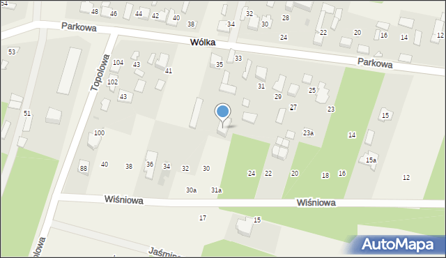 Wólka, Wiśniowa, 30a, mapa Wólka