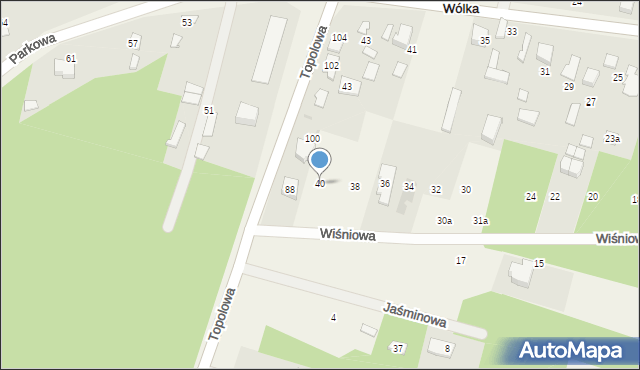 Wólka, Wiśniowa, 40, mapa Wólka