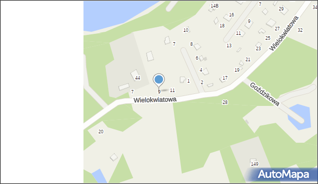 Wólka, Wielokwiatowa, 9, mapa Wólka