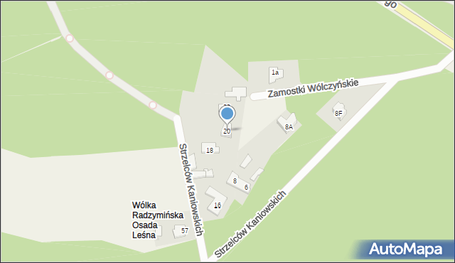 Wólka Radzymińska, Wirażowa, 3A, mapa Wólka Radzymińska