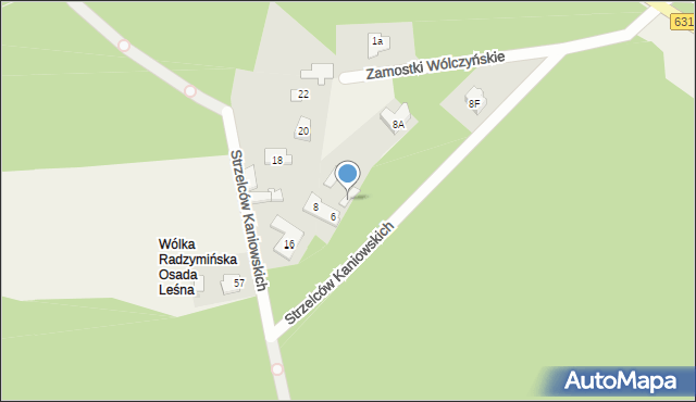 Wólka Radzymińska, Wirażowa, 8, mapa Wólka Radzymińska