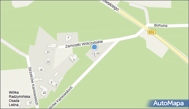 Wólka Radzymińska, Wirażowa, 8F, mapa Wólka Radzymińska