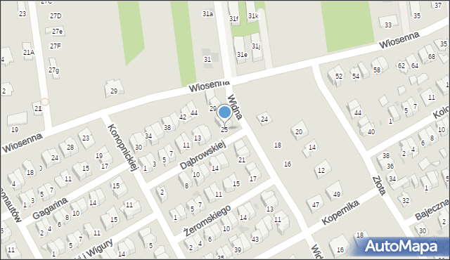 Wołomin, Widna, 25, mapa Wołomin