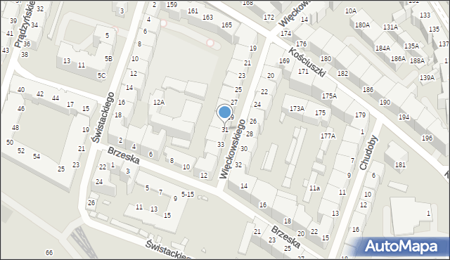Wrocław, Więckowskiego Stanisława, 31, mapa Wrocławia