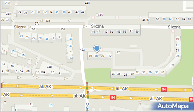 Wrocław, Widna, 18, mapa Wrocławia