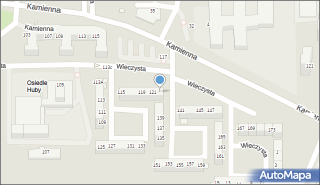 Wrocław, Wieczysta, 123, mapa Wrocławia