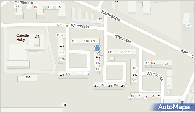 Wrocław, Wieczysta, 139, mapa Wrocławia