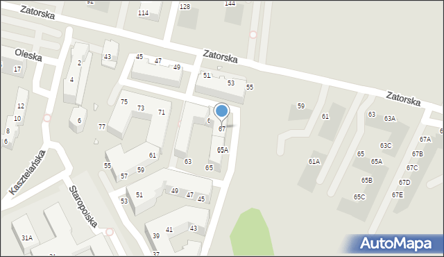 Wrocław, Wilanowska, 67, mapa Wrocławia