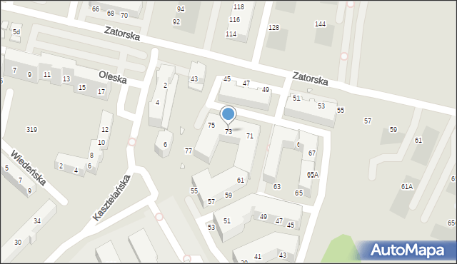 Wrocław, Wilanowska, 73, mapa Wrocławia