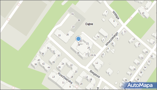 Wrocław, Wiwulskiego Antoniego, 19, mapa Wrocławia