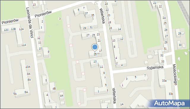 Wrocław, Wileńska, 15, mapa Wrocławia