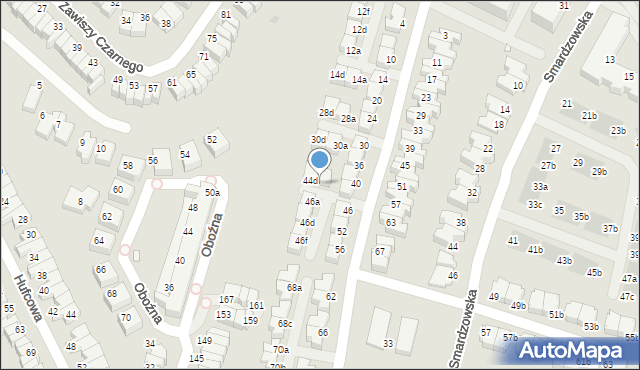 Wrocław, Wierzyńskiego Kazimierza, 44b, mapa Wrocławia