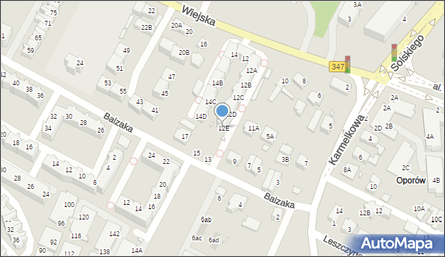 Wrocław, Wiejska, 12E, mapa Wrocławia