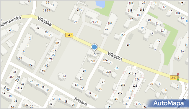 Wrocław, Wiejska, 22, mapa Wrocławia