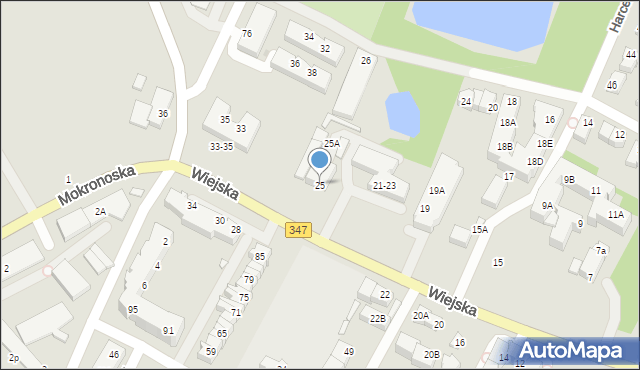 Wrocław, Wiejska, 25, mapa Wrocławia