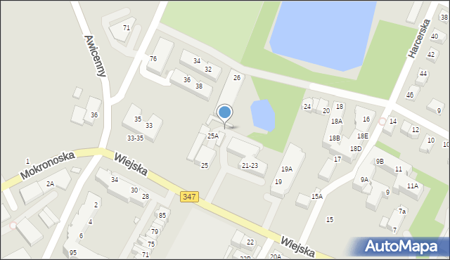 Wrocław, Wiejska, 25B, mapa Wrocławia