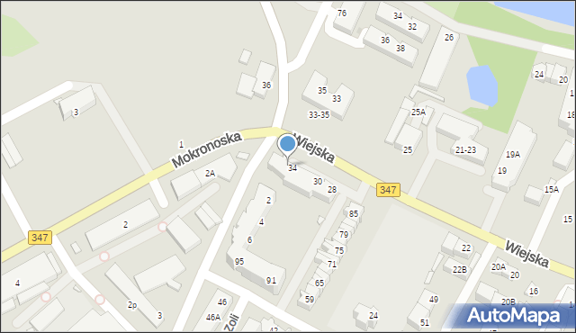 Wrocław, Wiejska, 34A, mapa Wrocławia