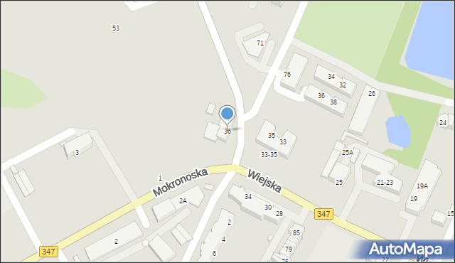 Wrocław, Wiejska, 36, mapa Wrocławia