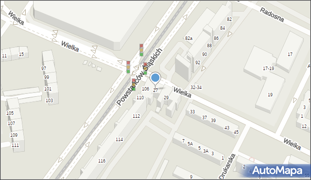 Wrocław, Wielka, 27, mapa Wrocławia