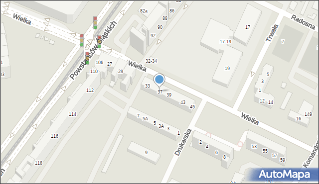 Wrocław, Wielka, 37, mapa Wrocławia