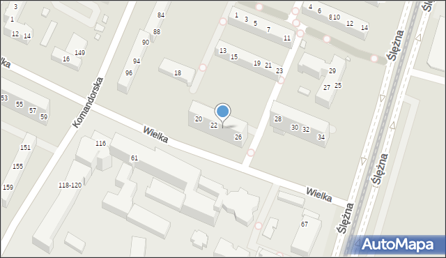 Wrocław, Wielka, 24, mapa Wrocławia