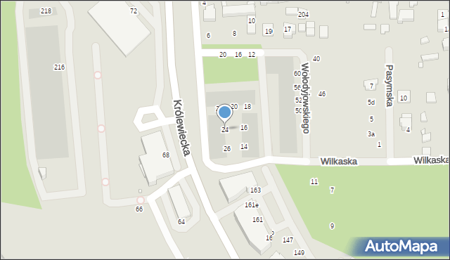 Wrocław, Wilkaska, 24, mapa Wrocławia