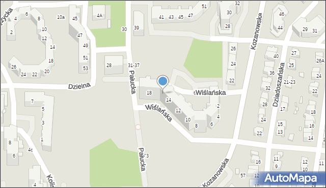 Wrocław, Wiślańska, 16, mapa Wrocławia