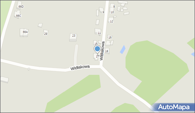 Wrocław, Widłakowa, 17, mapa Wrocławia