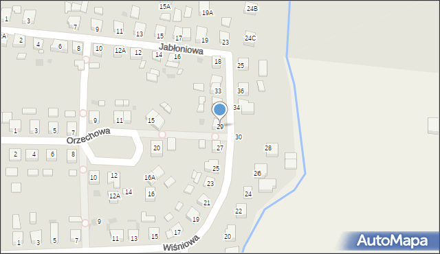 Wronki, Wiśniowa, 29, mapa Wronki