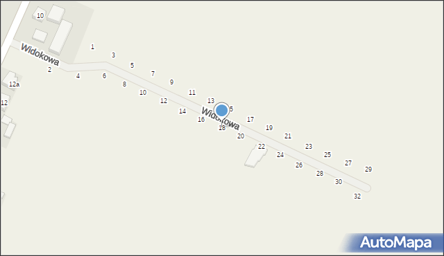 Wysocko Małe, Widokowa, 18, mapa Wysocko Małe