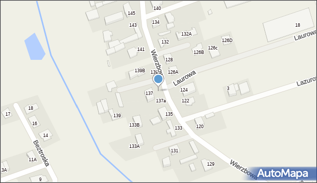 Wysogotowo, Wierzbowa, 137b, mapa Wysogotowo