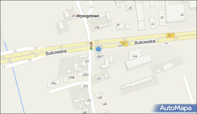 Wysogotowo, Wierzbowa, 154, mapa Wysogotowo