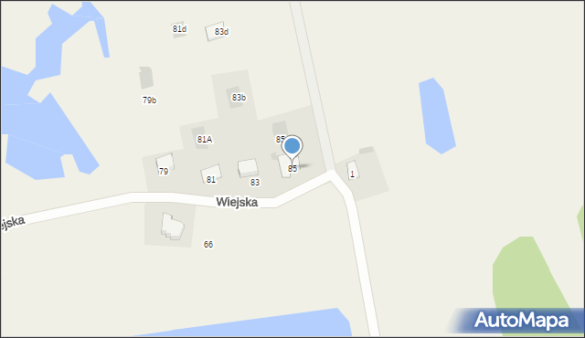 Występ, Wiejska, 85, mapa Występ