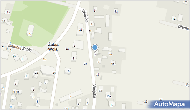 Żabia Wola, Wiejska, 7, mapa Żabia Wola