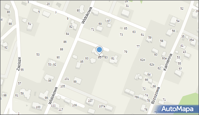 Zabierzów, Widokowa, 85, mapa Zabierzów