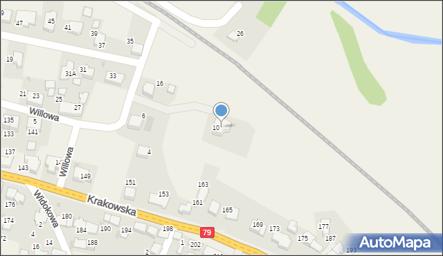 Zabierzów, Willowa, 8, mapa Zabierzów