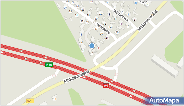 Zabrze, Wiśniowa, 2, mapa Zabrza